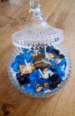 Bougie Protection Œil de Tigre, repousse le mauvais œil, parfumée, 3 mèches XL, hortensias colorés – Image 5