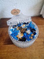 Bougie Protection Œil de Tigre, repousse le mauvais œil, parfumée, 3 mèches XL, hortensias colorés – Image 2