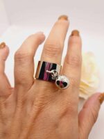 Bague "Anaïs" - Originalité en Acier avec Boule Argentée – Image 6
