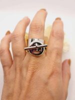 Bague Grandeur en Acier Inoxydable Argenté – Image 2