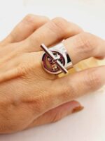 Bague Grandeur en Acier Inoxydable Argenté