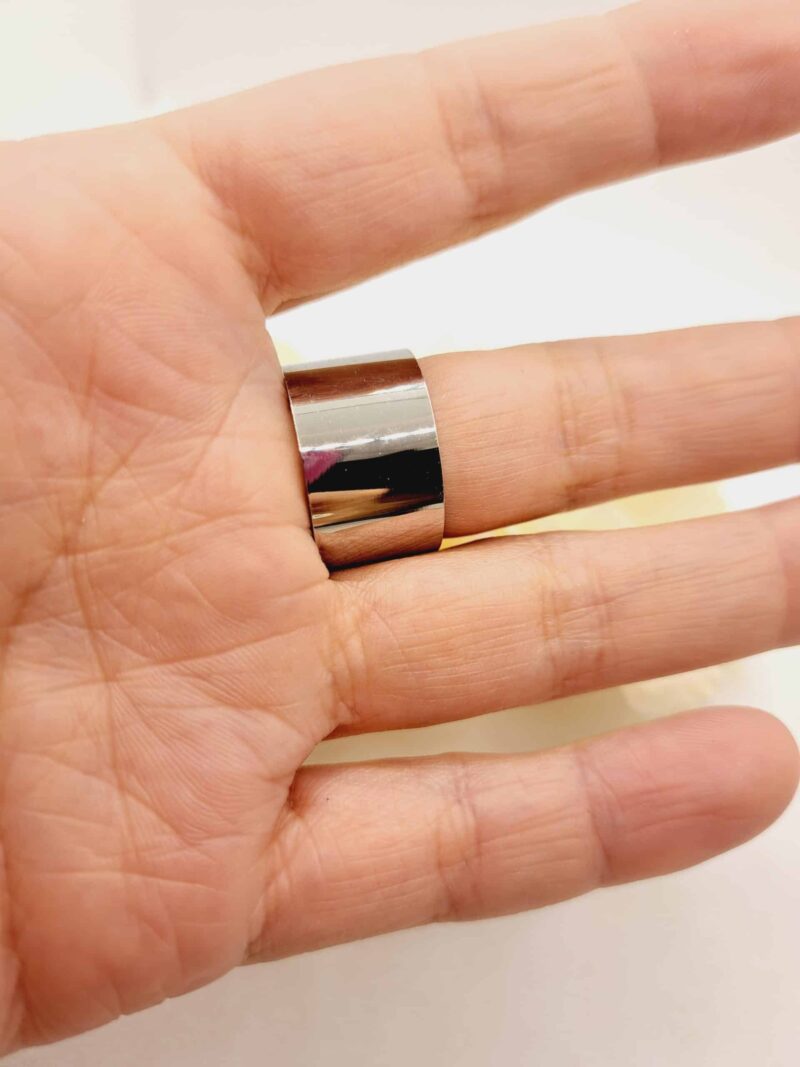 Bague Grandeur en Acier Inoxydable Argenté – Image 6