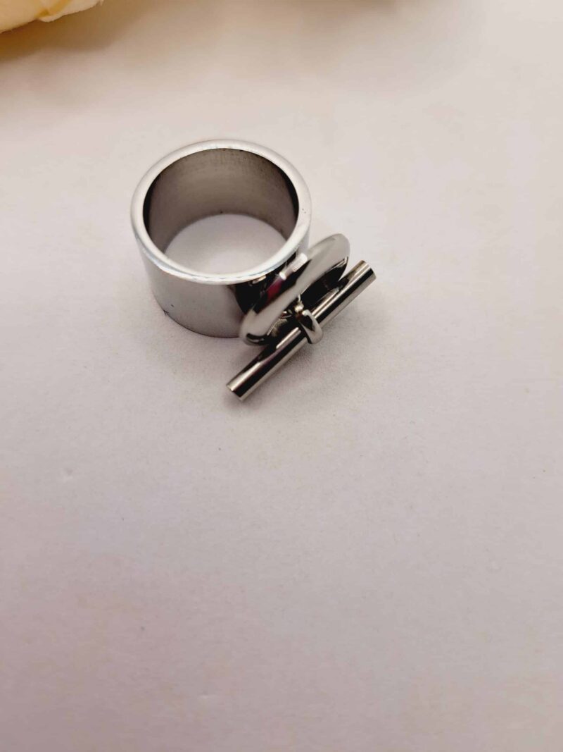 Bague Grandeur en Acier Inoxydable Argenté – Image 7