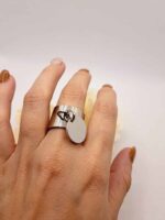 Bague "Julie" en Acier Inoxydable Argenté – Image 2