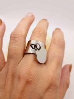Bague "Julie" en Acier Inoxydable Argenté – Image 3