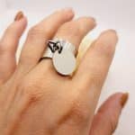 Bague "Julie" en Acier Inoxydable Argenté