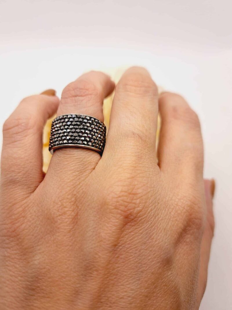 Bague "Charlotte" avec Zirconium Gris – Image 2