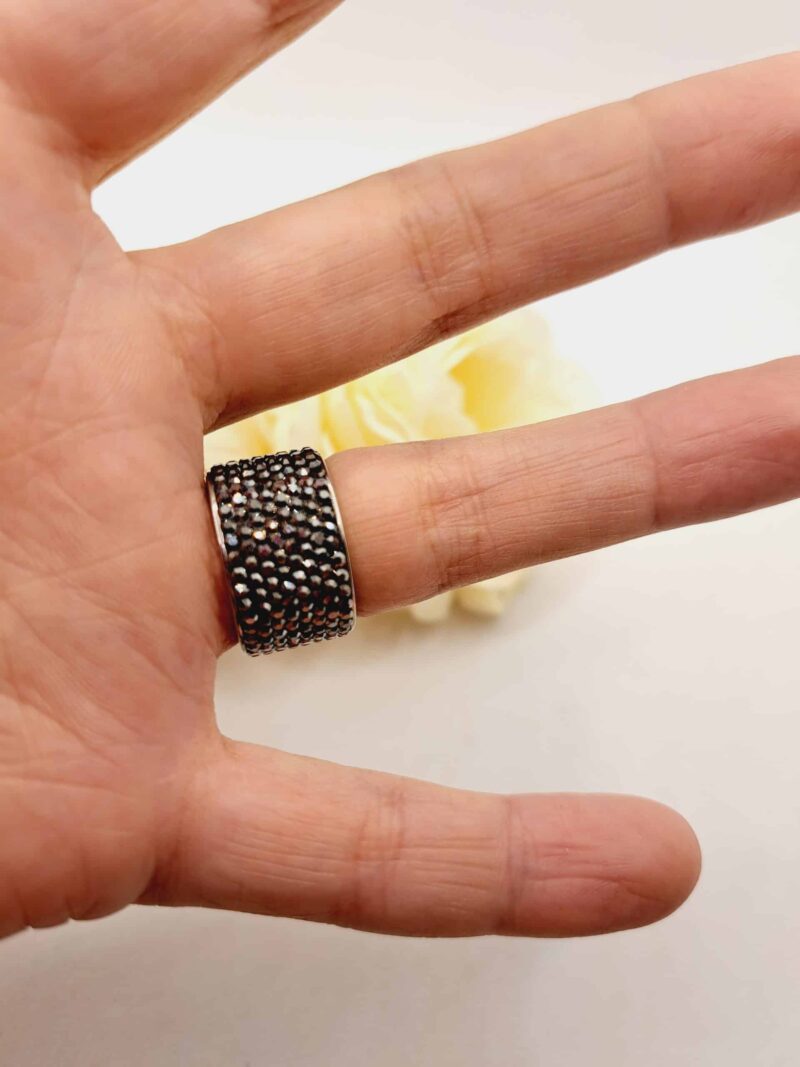 Bague "Charlotte" avec Zirconium Gris – Image 3