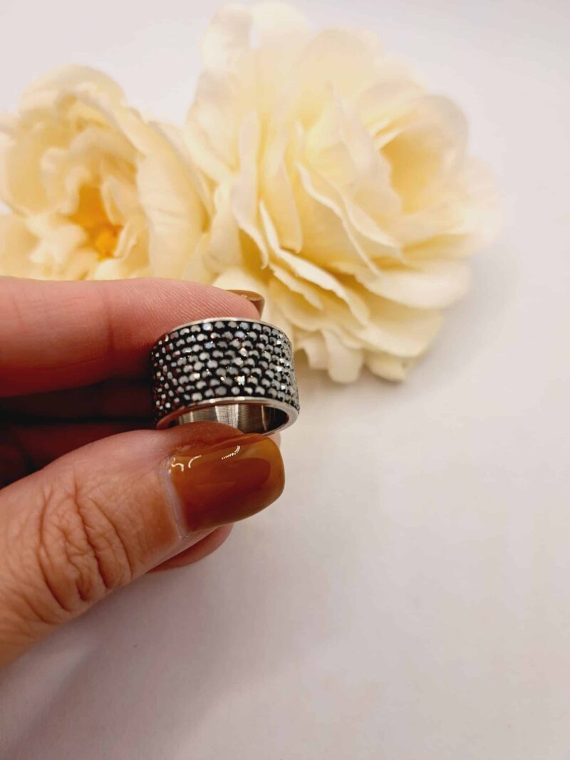 Bague "Charlotte" avec Zirconium Gris – Image 4