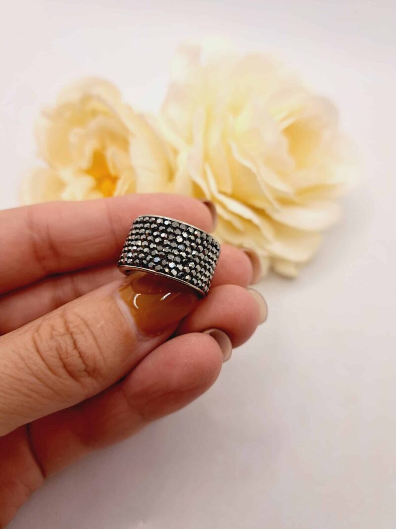 Bague "Charlotte" avec Zirconium Gris – Image 5