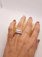 Lot de Deux Bagues "Carole" en Argent Plaqué 925 - Taille Réglable et Dissociables – Image 4