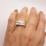 Lot de Deux Bagues "Carole" en Argent Plaqué 925 - Taille Réglable et Dissociables