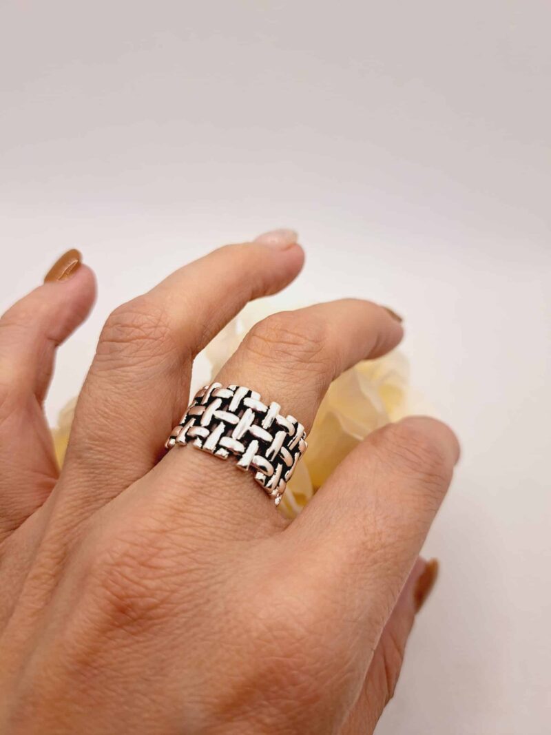 Bague "Louana" en Plaqué Argent 925 - Taille Réglable – Image 2