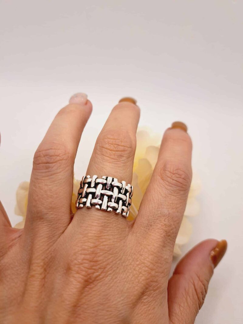 Bague "Louana" en Plaqué Argent 925 - Taille Réglable – Image 6