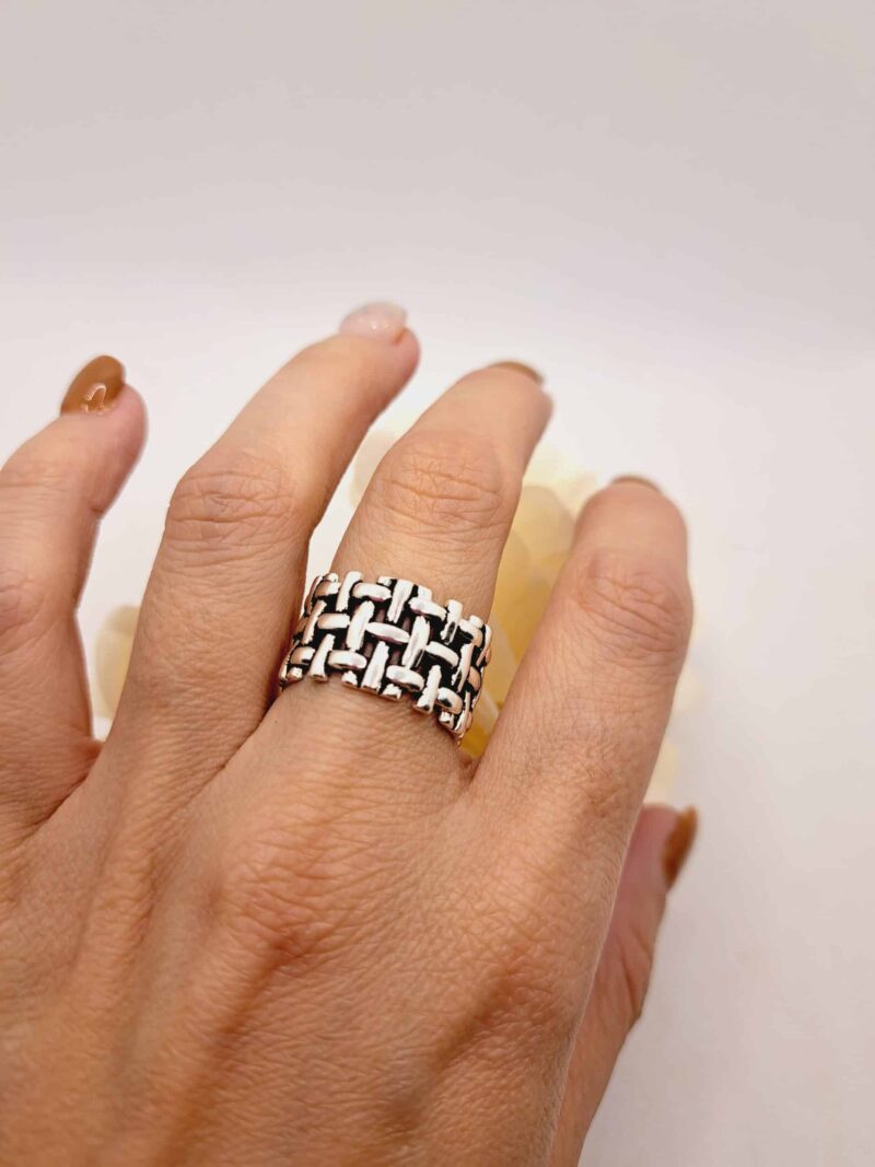 Bague "Louana" en Plaqué Argent 925 - Taille Réglable – Image 5