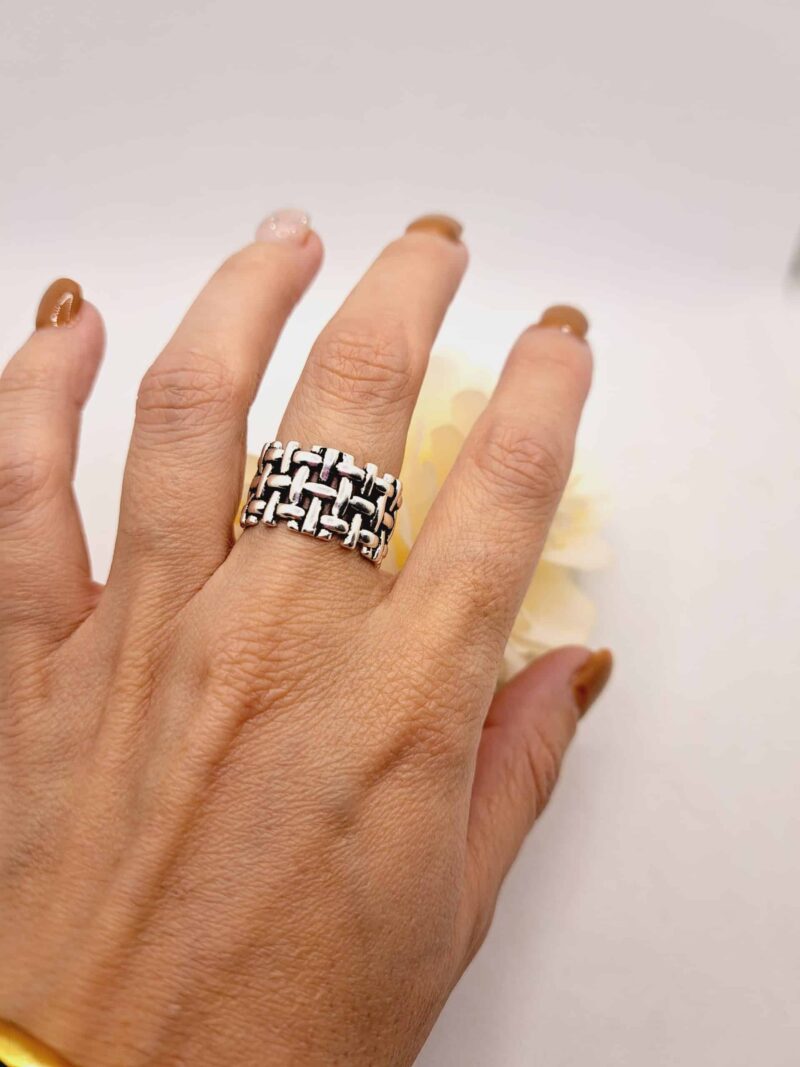 Bague "Louana" en Plaqué Argent 925 - Taille Réglable – Image 8