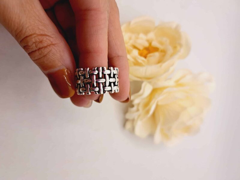 Bague "Louana" en Plaqué Argent 925 - Taille Réglable – Image 4