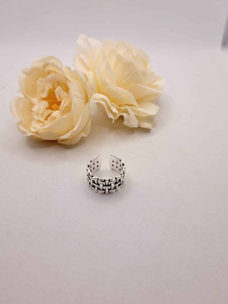 Bague "Louana" en Plaqué Argent 925 - Taille Réglable – Image 7