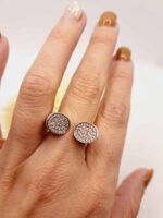 Bague "Fanny" Punk en Argent 925 avec Zirconium Blanc – Image 2