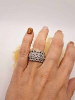 Bague "Sisi" en Plaqué Argent 925 avec Zirconium Blanc – Image 11