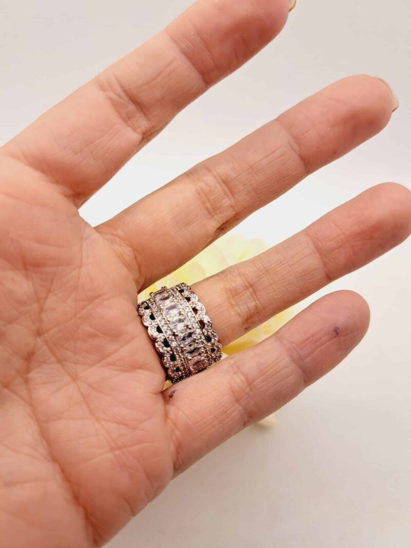 Bague "Sisi" en Plaqué Argent 925 avec Zirconium Blanc – Image 6