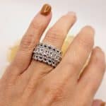 Bague "Sisi" en Plaqué Argent 925 avec Zirconium Blanc