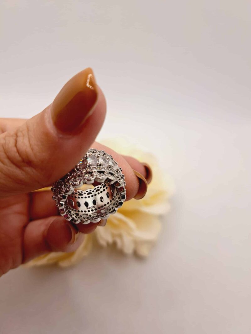 Bague "Sisi" en Plaqué Argent 925 avec Zirconium Blanc – Image 8