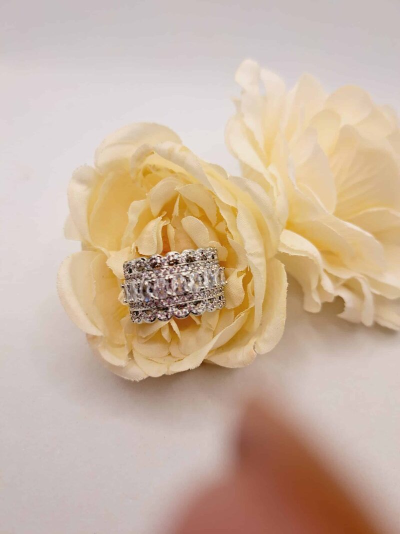 Bague "Sisi" en Plaqué Argent 925 avec Zirconium Blanc – Image 10