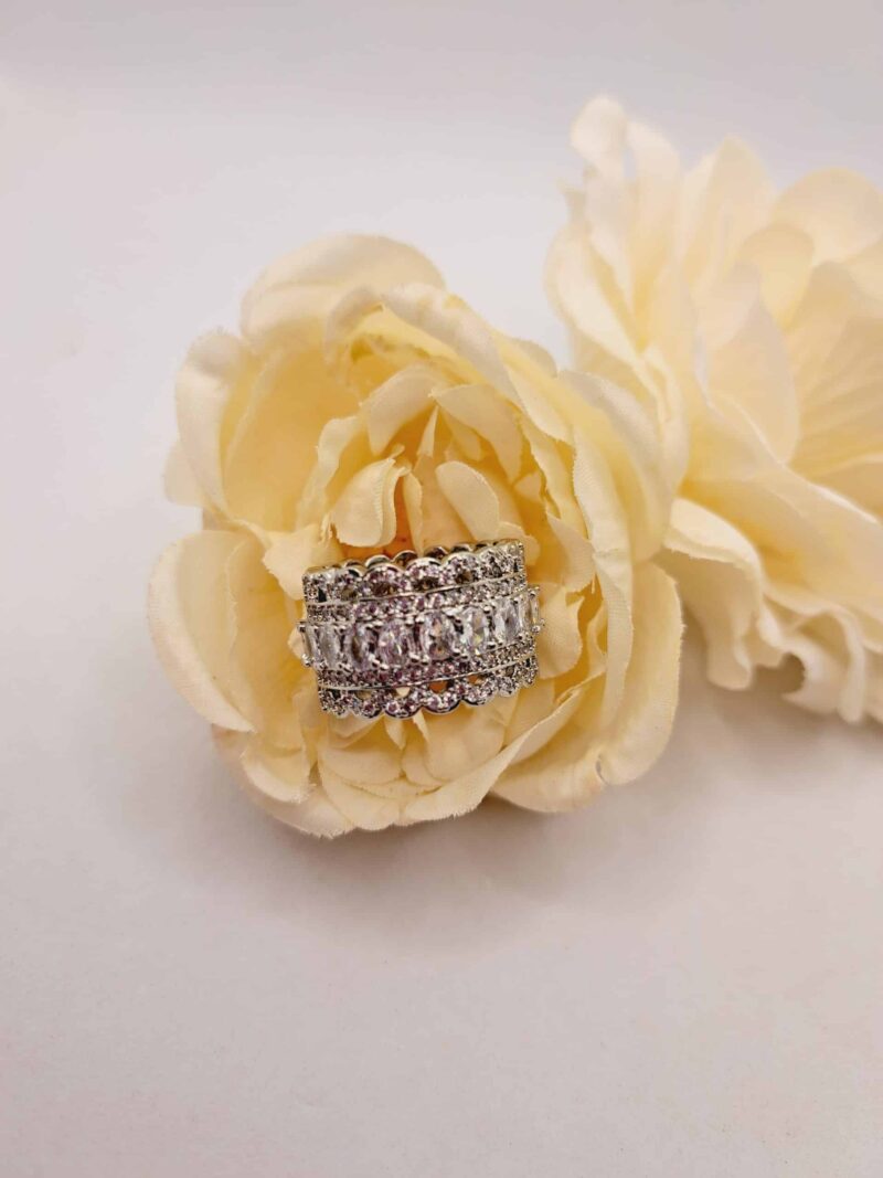 Bague "Sisi" en Plaqué Argent 925 avec Zirconium Blanc – Image 12