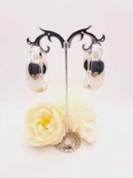 Créole "Alana" en Acier Inoxydable Argenté - 5cm de Diamètre – Image 9