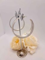 Créole "Alana" en Acier Inoxydable Argenté - 5cm de Diamètre – Image 3