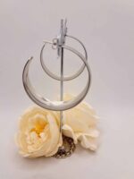 Créole "Alana" en Acier Inoxydable Argenté - 5cm de Diamètre – Image 10