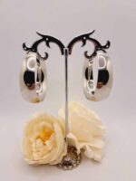 Créole "Alana" en Acier Inoxydable Argenté - 5cm de Diamètre – Image 7