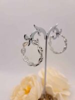 Créole "Rosie" en Plaqué Argent 925 - 4cm de diamètre – Image 2