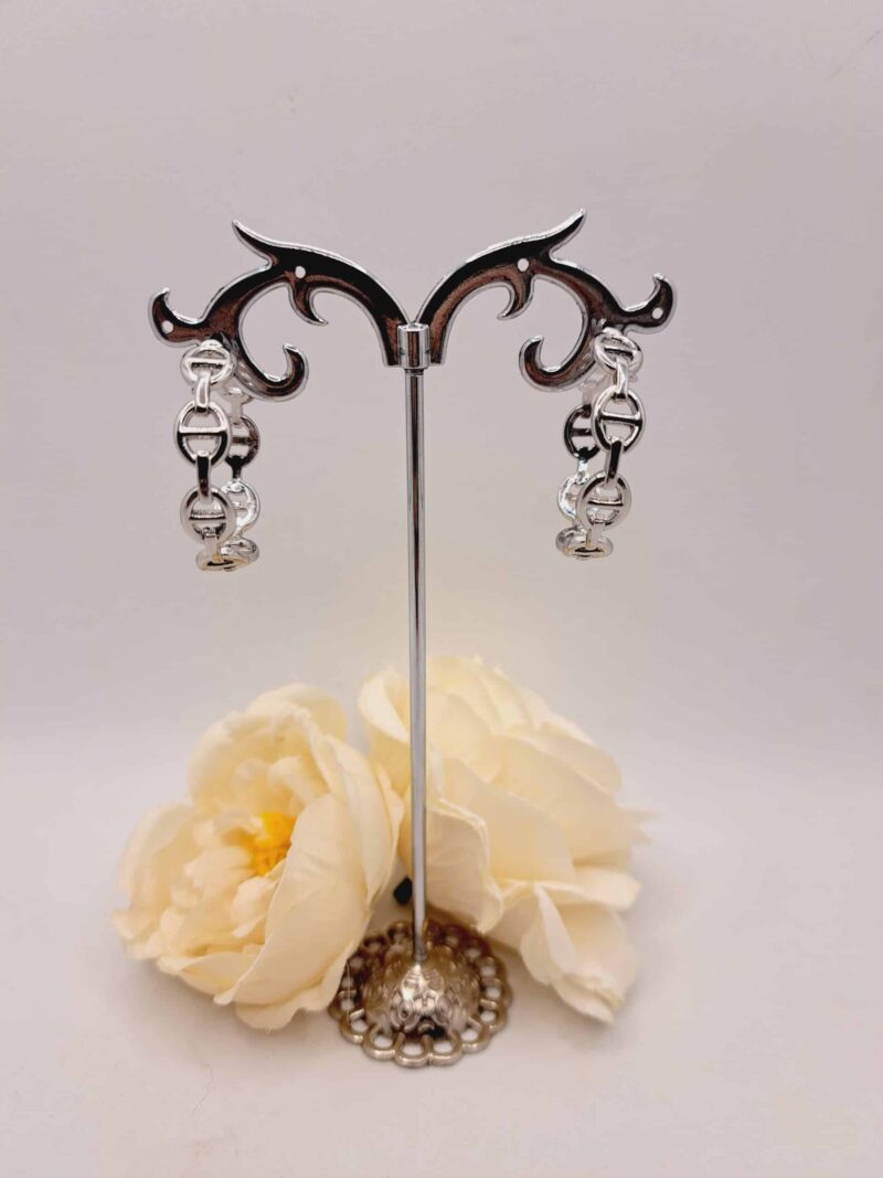 Créole "Rosie" en Plaqué Argent 925 - 4cm de diamètre – Image 5