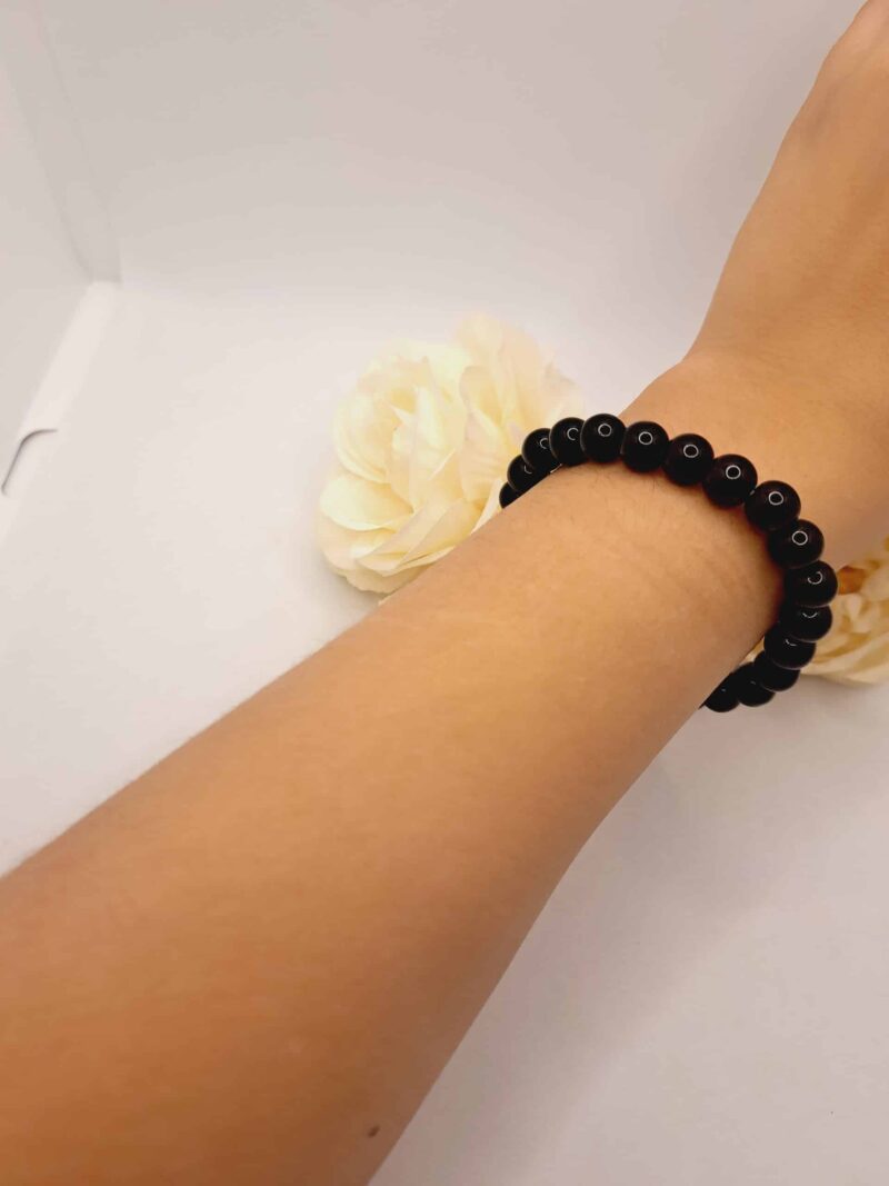Bracelet Obsidienne - Soutien, courage et protection - 19 cm – Image 2
