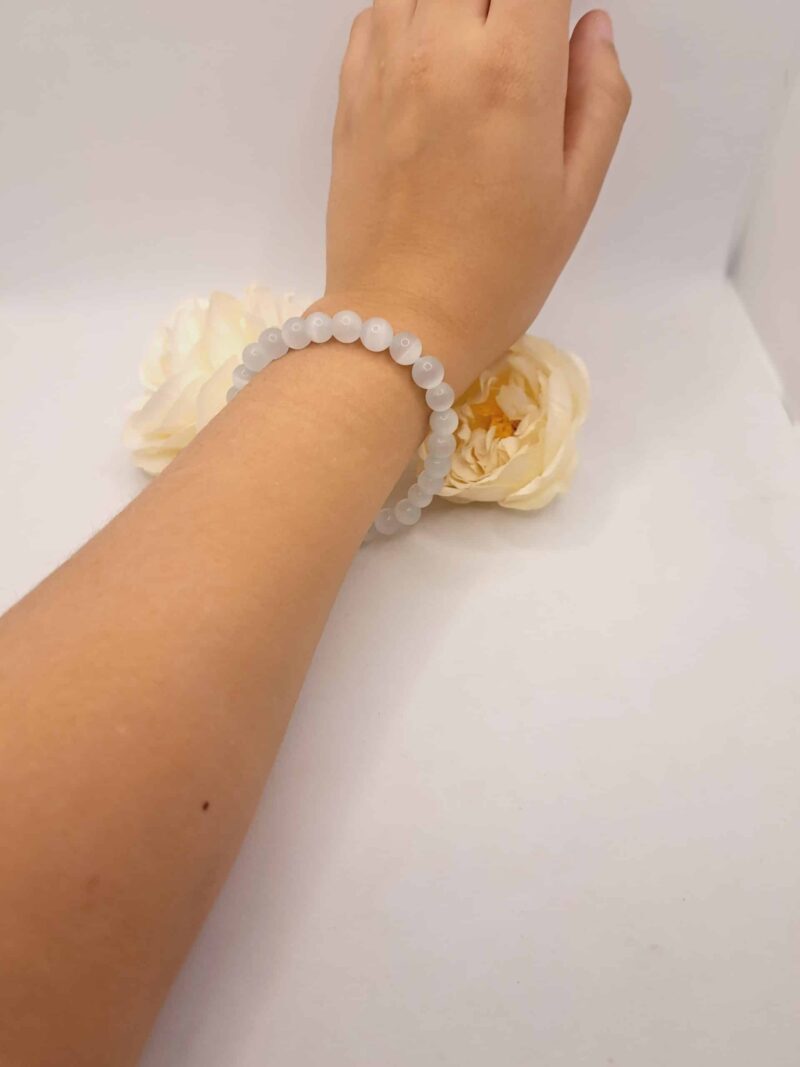 Bracelet Quartz blanc naturel - Longueur 19cm - Sur mesure disponible – Image 4