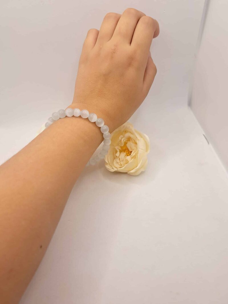 Bracelet Quartz blanc naturel - Longueur 19cm - Sur mesure disponible – Image 3