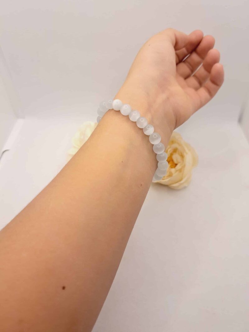 Bracelet Quartz blanc naturel - Longueur 19cm - Sur mesure disponible – Image 5