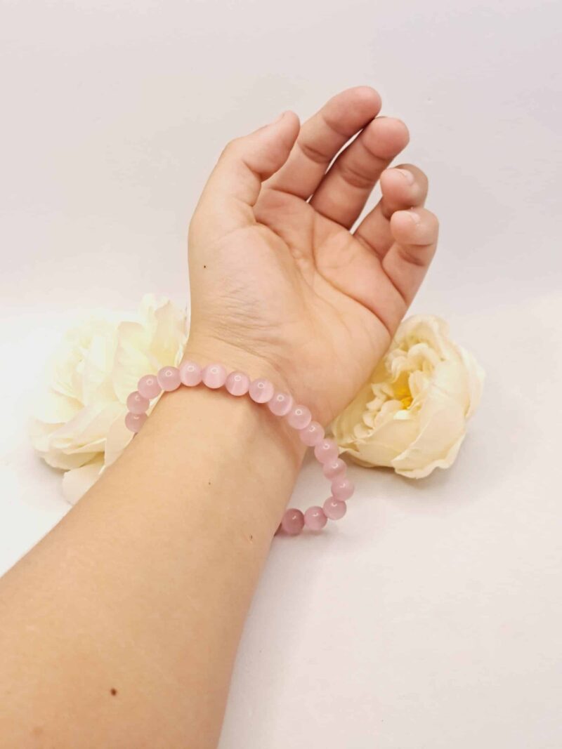 Bracelet Quartz Rose Naturel 19 cm - Sur mesure disponible – Image 4