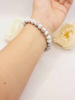 Bracelet Howlite Pierre du Discernement - Apaisant et Stabilisant - 19 cm – Image 2