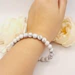 Bracelet Howlite Pierre du Discernement - Apaisant et Stabilisant - 19 cm