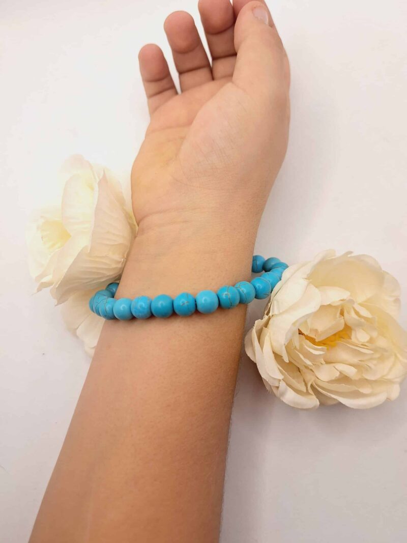 Bracelet Turquoise Naturelle 19 cm - Sur mesure disponible – Image 3