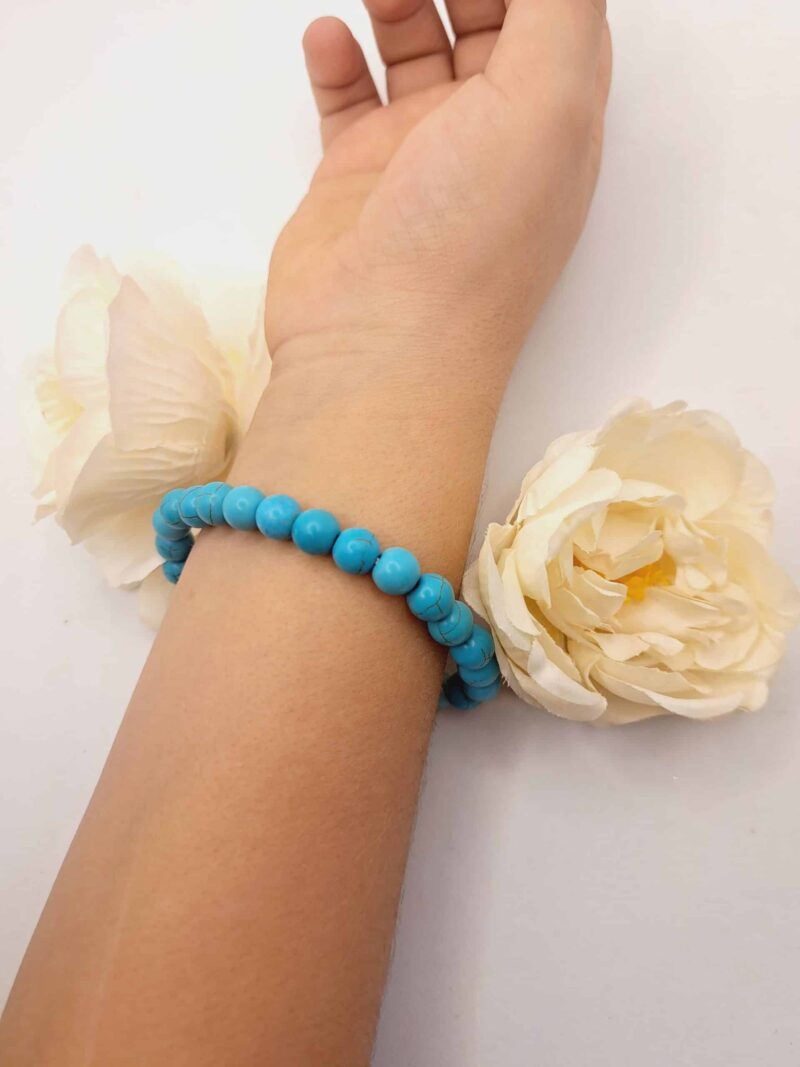 Bracelet Turquoise Naturelle 19 cm - Sur mesure disponible – Image 4